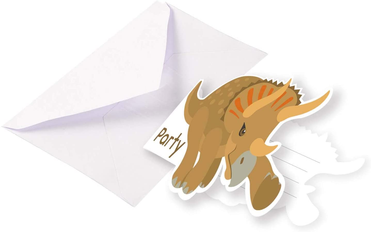 Einladungskarten Dinosaurier mit Umschlägen